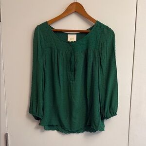 Anthropologie Maeve Green Women's Top